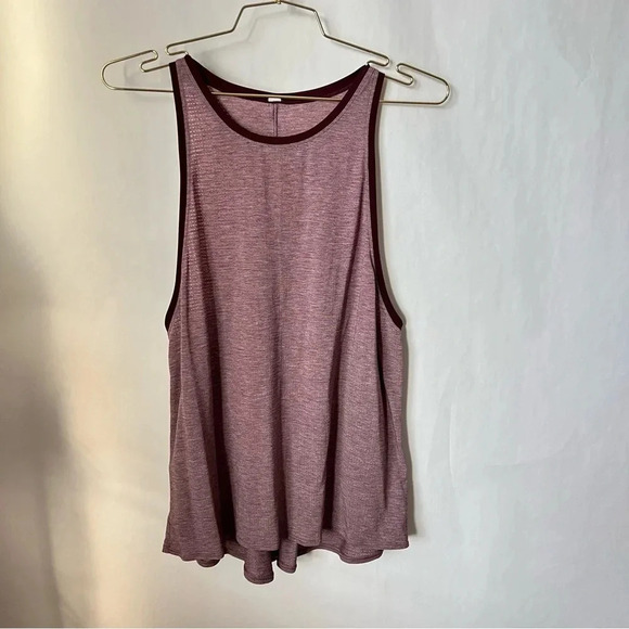 Lululemon Tie It Up Tank Top Burgundy Racerback - Picture 1 of 9